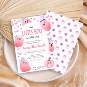 Girl Little Boo Halloween Baby shower Kaart