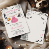 Girl Little Boo Halloween Pumpkin Baby shower Kaart