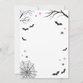 Girl Little Boo Halloween Pumpkin Baby shower Kaart (Achterkant)