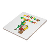 Girl Little Gardener Tegeltje (Zijkant)