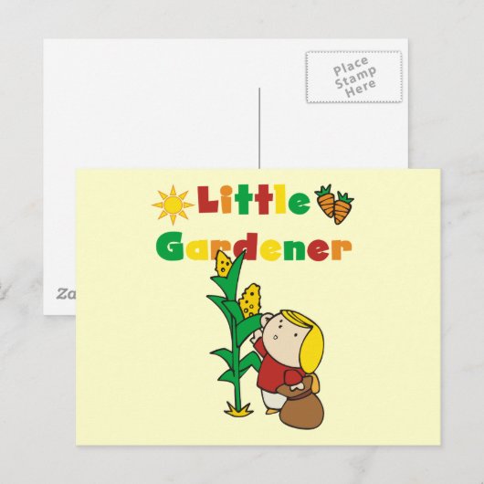 Girl Little Gardener Tshirts en Gifts Briefkaart (Voorkant / Achterkant)