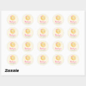 Girl Little Ray of Sunshine Baby Shower Ronde Sticker (Vel)