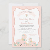 Girl Llama Pink Baby shower Uitnodiging (Voorkant)