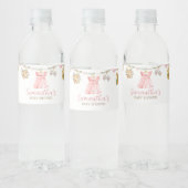 Girl Locally Grown Baby Shower Waterfles Etiket (Flessen)