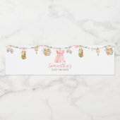 Girl Locally Grown Baby Shower Waterfles Etiket (Enkel label)