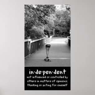 Girl Longboard: Onafhankelijkheid vieren Poster