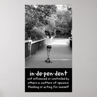 Girl Longboard: Onafhankelijkheid vieren Poster