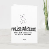 Girl Lost Tooth Teeth Growing Up Paper Card Kaart (Achterkant)