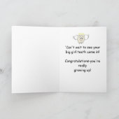 Girl Lost Tooth Teeth Growing Up Paper Card Kaart (Binnen)