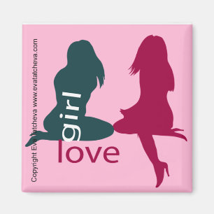 'Girl Love Designer Fridge Manget Magneet