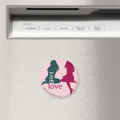 'Girl Love' Designer Magneet (Insitu (Vaatwasser))