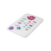 Girl Love & Good Vibes Colorful Badmat (Gekanteld)