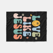 Girl Love Like Jesus Cute Christian Toddler Groovy Fleece Deken (Voorkant (Horizontaal))