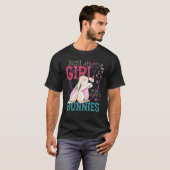 Girl Loves Bunnies  Rabbit  Zookeeper T-shirt (Voorkant volledig)
