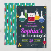 Girl Mad Scientist Caution Birthday Party
