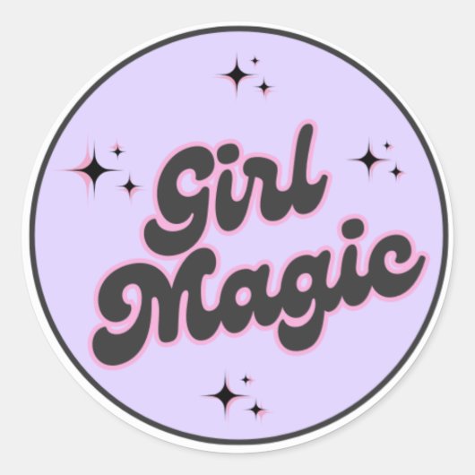 Girl Magic Sticker voor het decoreren (Voorkant)