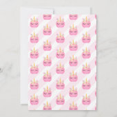 Girl Magical Party Pumpkin Unicorn Birthday Kaart (Achterkant)