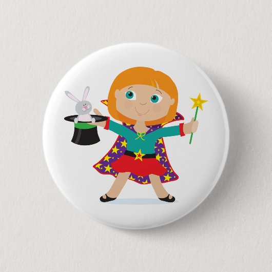 Girl Magicia Ronde Button 5,7 Cm (Voorkant)