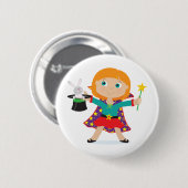 Girl Magicia Ronde Button 5,7 Cm (Voorkant /achterkant)