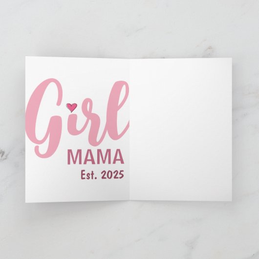 Girl Mama Est. Personalized Gift Kaart (Binnen)