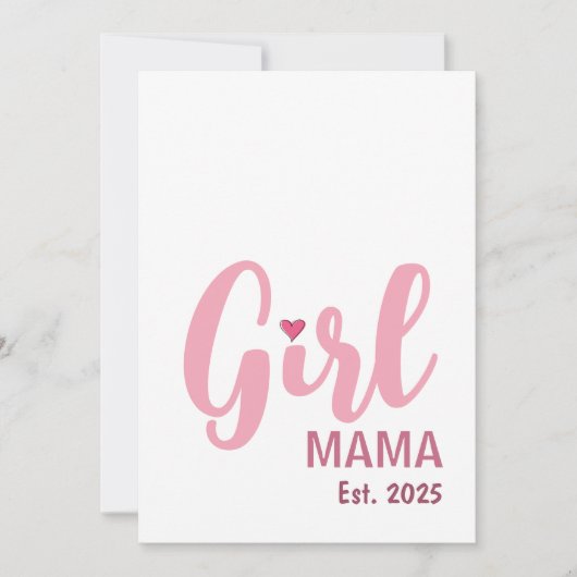 Girl Mama Est. Personalized Gift Kaart (Voorkant)