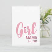 Girl Mama Est. Personalized Gift Kaart (Staand voorkant)