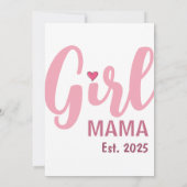 Girl Mama Est. Personalized Gift Kaart (Achterkant)