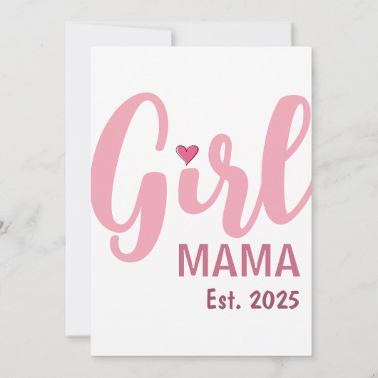 Girl Mama Est. Personalized Gift Kaart (Achterkant)