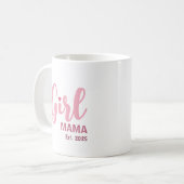 Girl Mama Est. Personalized Gift Koffiemok (Voorkant links)