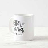 "Girl Mama" Moederdag Gepersonaliseerde 2 kinder n Koffiemok (Voorkant links)