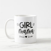 "Girl Mama" Moederdag Gepersonaliseerde 2 kinder n Koffiemok (Links)