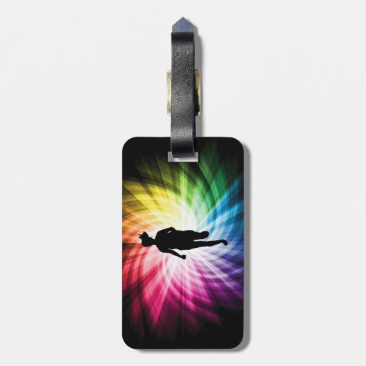 Girl Marathon Runner Bagagelabel (Achterkant verticaal)