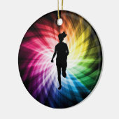 Girl Marathon Runner Keramisch Ornament (Links)