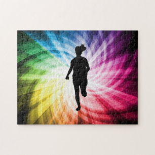 Girl Marathon Runner Legpuzzel
