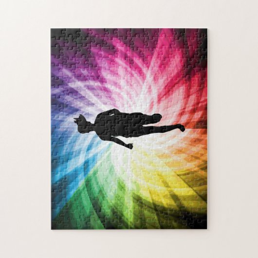 Girl Marathon Runner Legpuzzel (Verticaal)