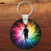 Girl Marathon Runner Sleutelhanger (Voorkant)