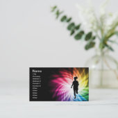 Girl Marathon Runner Visitekaartje (Staand voorkant)