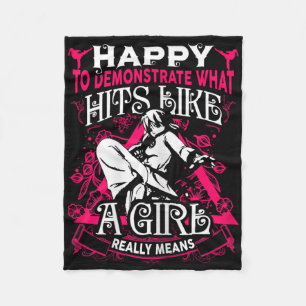 Girl Martial Arts Gezegde Karate Kung Fu Quote Fleece Deken