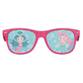 Girl Mermaid Birthday Party - Gepersonaliseerd Kinder Zonnebril (Voorkant)