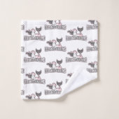 Girl Mermaid Crew Party Pink White Bad Handdoek (Wasdoekje)