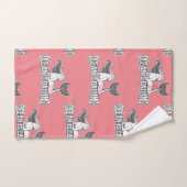 Girl Mermaid Crew Party Pink White Bad Handdoek (Handdoek)