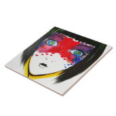 Girl met Blue Eyes Ceramic Tegel Tegeltje (Zijkant)