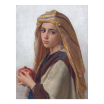 Girl Met een Pomegranaat door W.A. Bouguereau