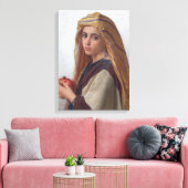 Girl met Pomegranaat door Bouguereau Canvas Afdruk (Insitu (Woonkamer))