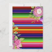 Girl Mexican Fiesta Birthday Party Invitation Kaart (Achterkant)