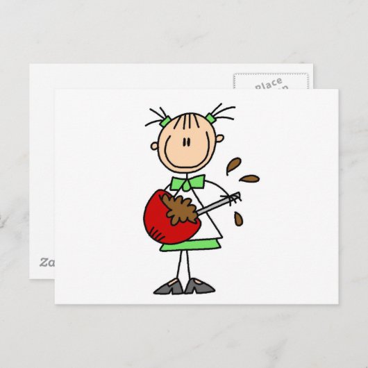 Girl Mixing Batter T-shirts en cadeautjes Briefkaart (Voorkant / Achterkant)