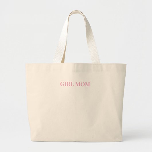 "Girl Mom" Canvas tas – Chic & Duurzaam Carryall (Voorkant)