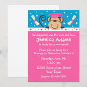 Girl Monkey Afstuderen Kaart (Voorkant / Achterkant)