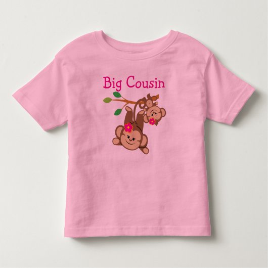 Girl Monkeys Big Cousin Kinder Shirts (Voorkant)