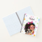 Girl Monogram Any Initial & Name Notebook Notitieboek (Binnen)